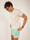 The 24/7, 365 (Pocket T-Shirt) - Oatmeal Heather - Image 3 - Chubbies Shorts