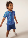 The Lil' Red, Stripe & Cool (Toddler Performance Polo) - Image 1 - Chubbies Shorts