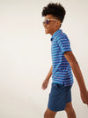 The Red, Stripe & Cool (Boys Performance Polo) - Image 3 - Chubbies Shorts