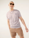 The Striper (Pocket T-Shirt) - Pink - Image 1 - Chubbies Shorts