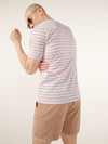The Striper (Pocket T-Shirt) - Pink - Image 2 - Chubbies Shorts