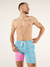 The Domingos Are For Flamingos 7" (Lined Classic Swim Trunk) - Image 1 - Chubbies Shorts