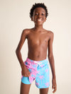 The Prince of Prints (Boys Lined Classic Swim Trunk- Shorter) - Image 1 - Chubbies Shorts