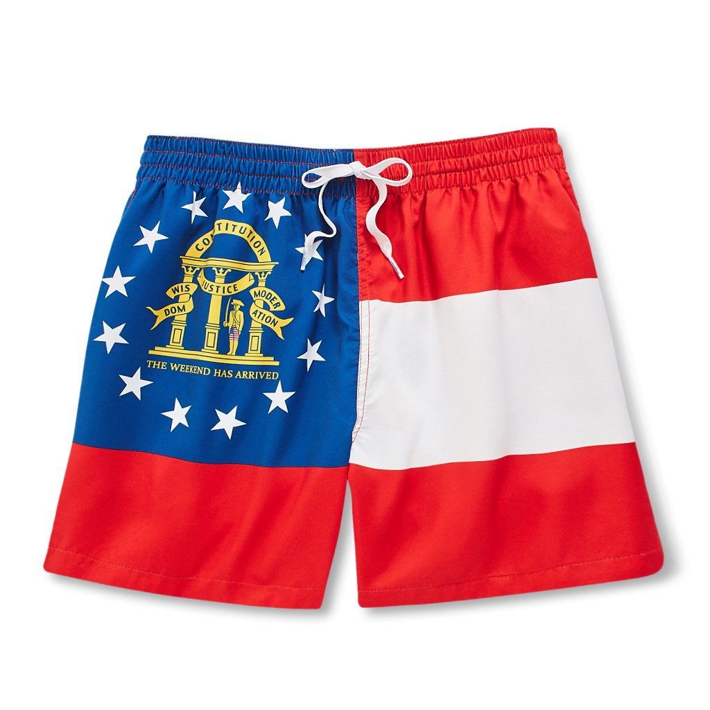 red chubbies swim trunks