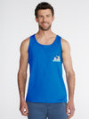 The Giant Wave (Tank Top) - Blue - Image 1 - Chubbies Shorts