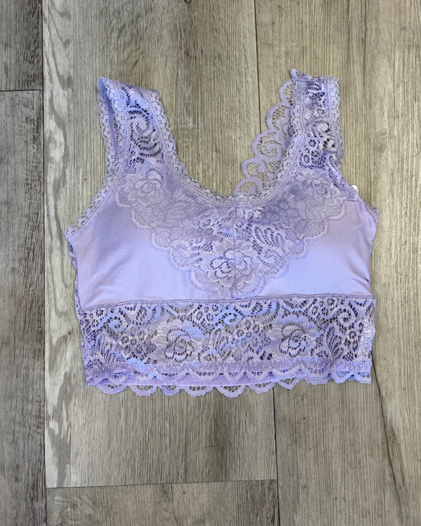 Crochet Lace Bralette - Cream