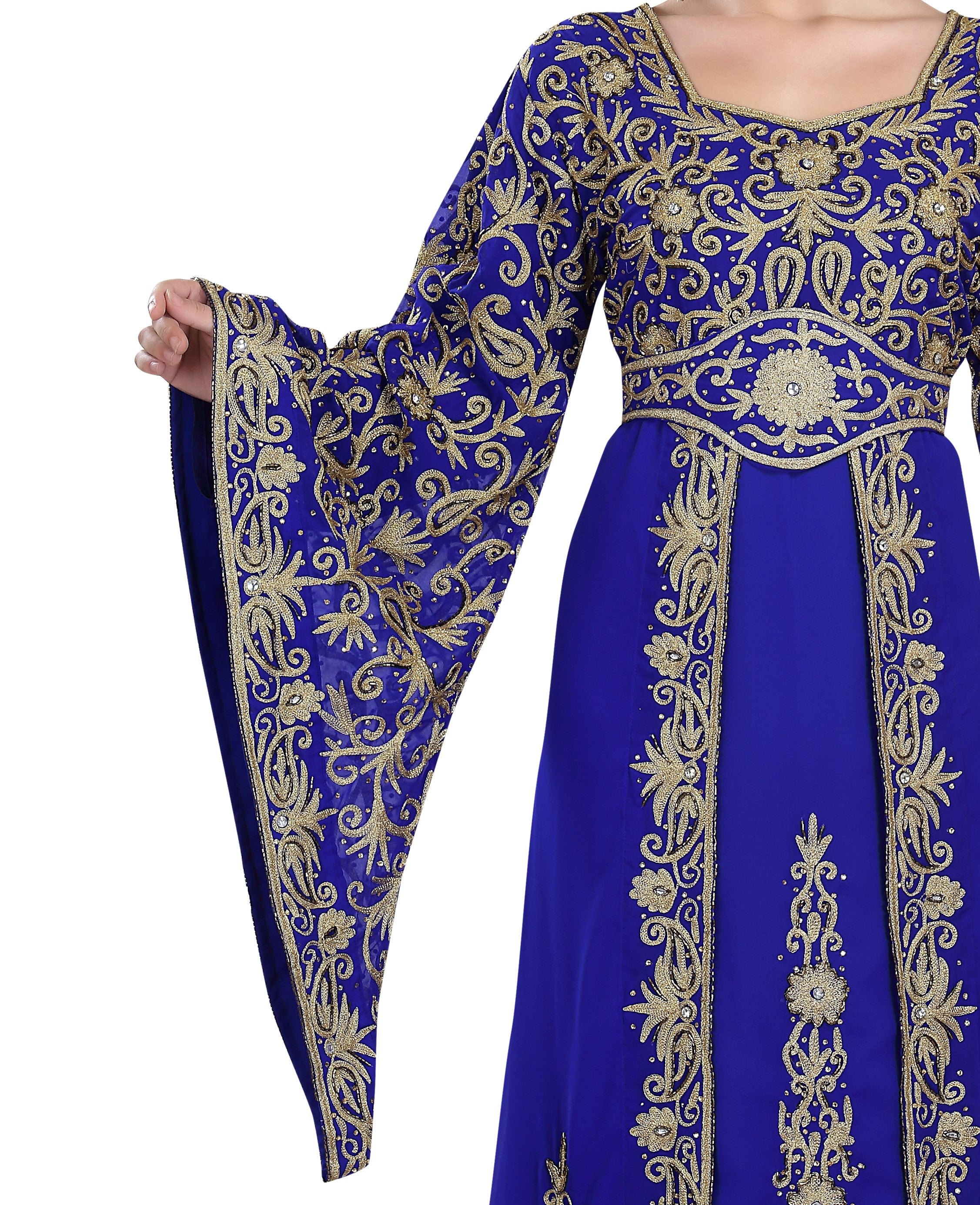 Embroidered Jellabiya Dubai Caftan Dress | Maxim Creation