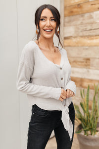 Waffle Love Top in Gray