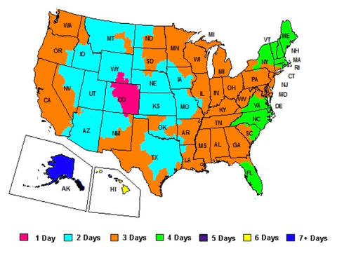 Hale Pet Doors US Shipping and Transit Map