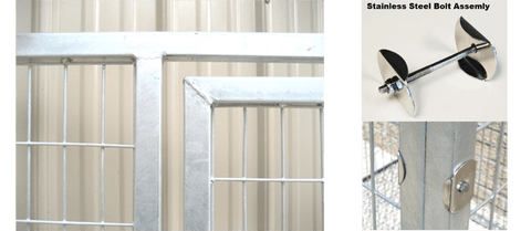 TK Products kennels stainless steel assembly