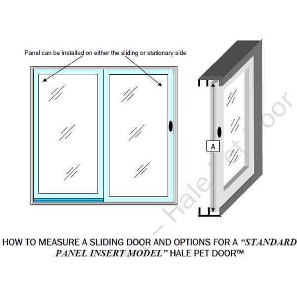 how do you measure a dog for a sliding glass door