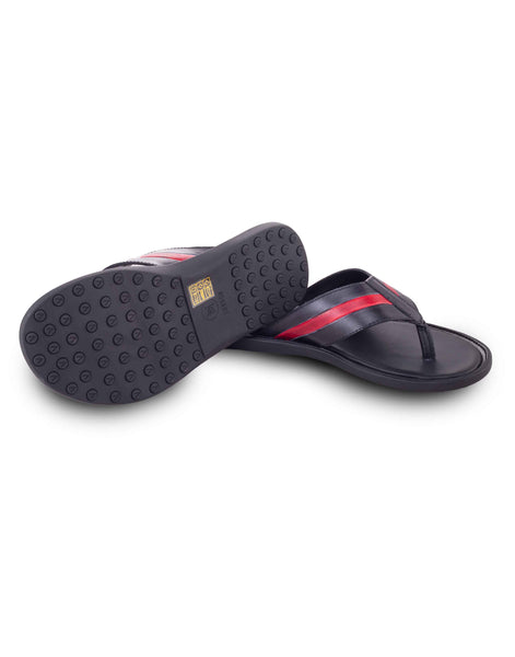 Black With Red Strips Slip-on