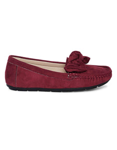 Wine Bow-Tie Loafers