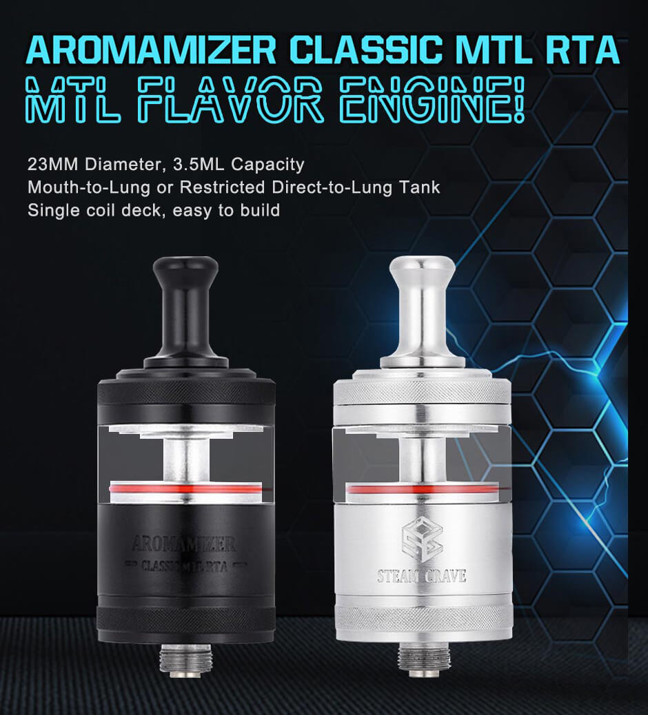 Steam Crave Aromamizer Classic MTL RTA-Overview