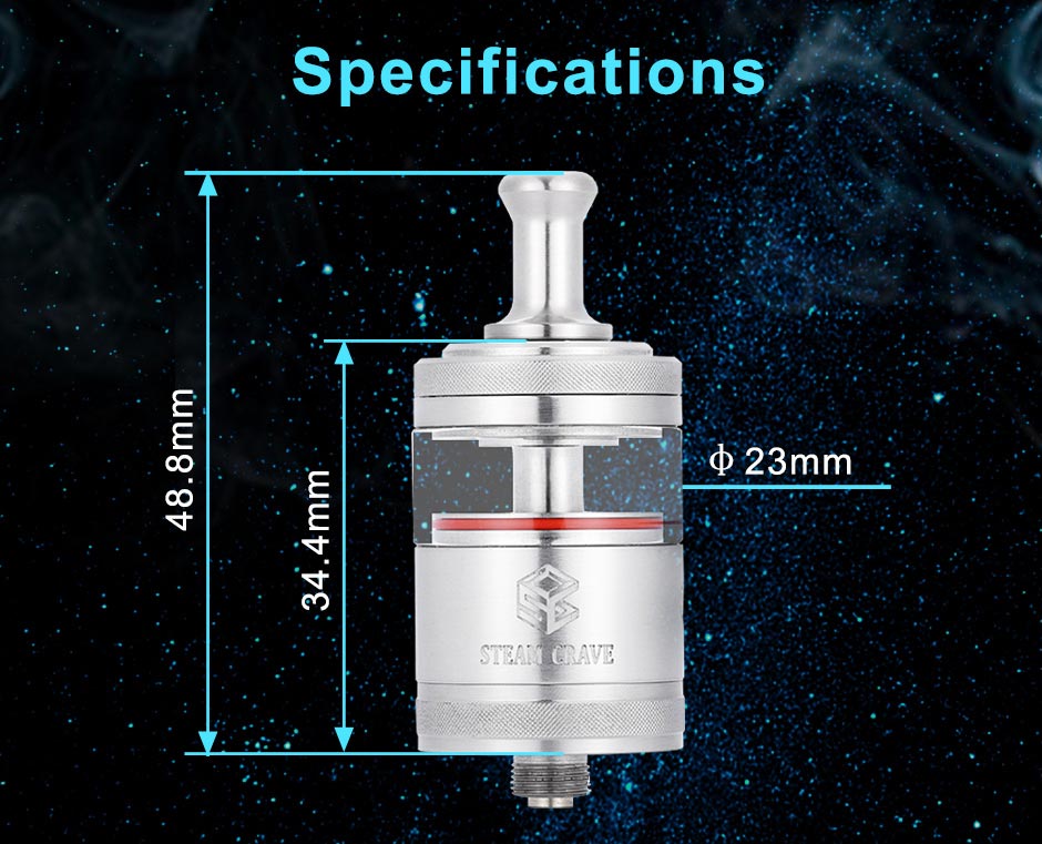 Steam Crave Aromamizer Classic MTL RTA-Specifications