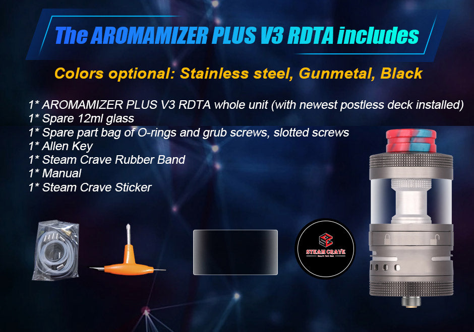 team Crave Aromamizer Plus V3 RDTA Packaging - Vapelink Vape Shop Australia