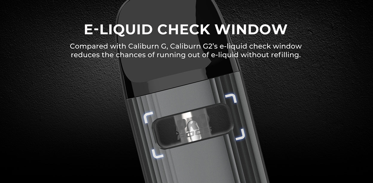 Caliburn G2 E-Liquid Window Check - Vapelink Vape Shop Australia