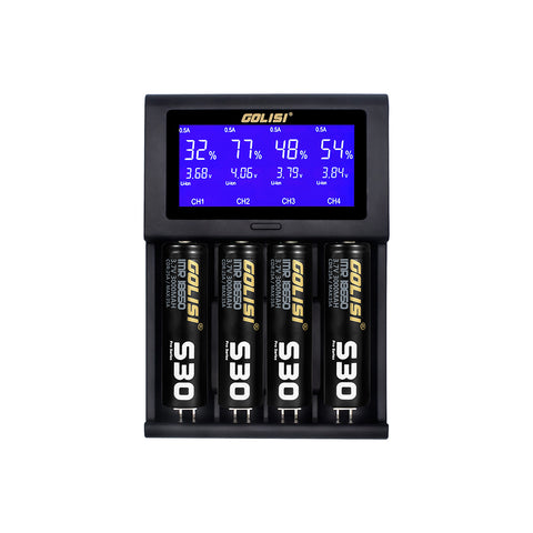 Golisi I4 Smart USB Charger with LCD Screen (4 Bay) vapelink.com.au