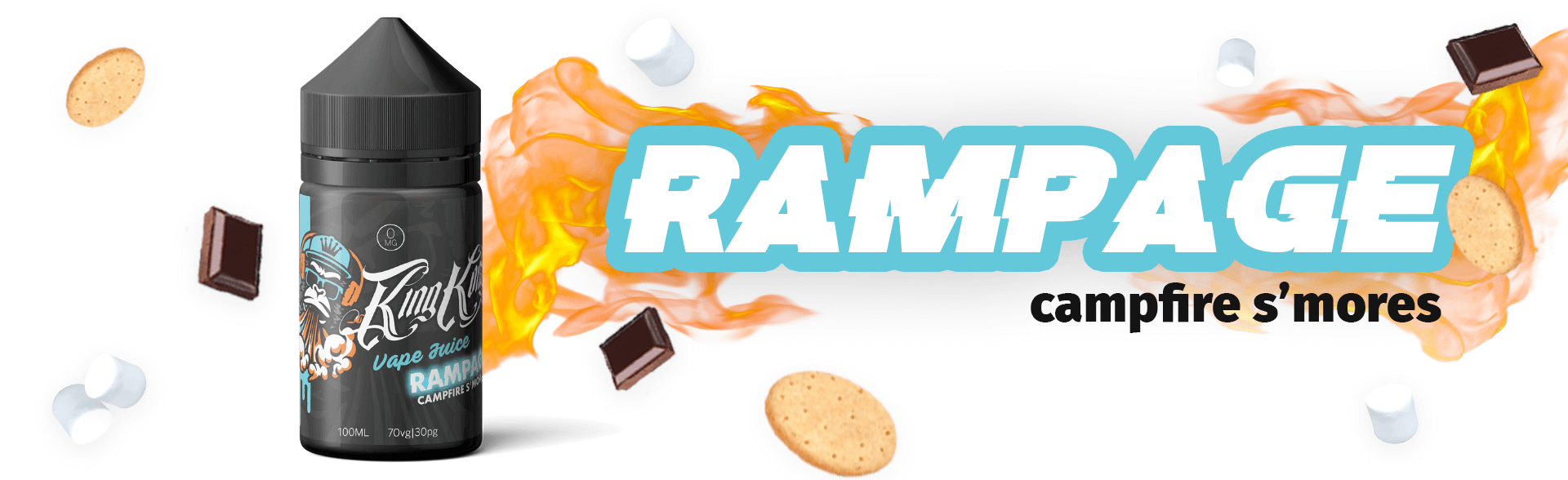 Rampage Campfire Smores - King Kong Vape Juice - Dessert Flavours - Vapelink Australia