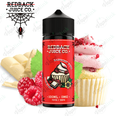 Redback Juice Co. - Raspberry White Choc Sponge 100ml