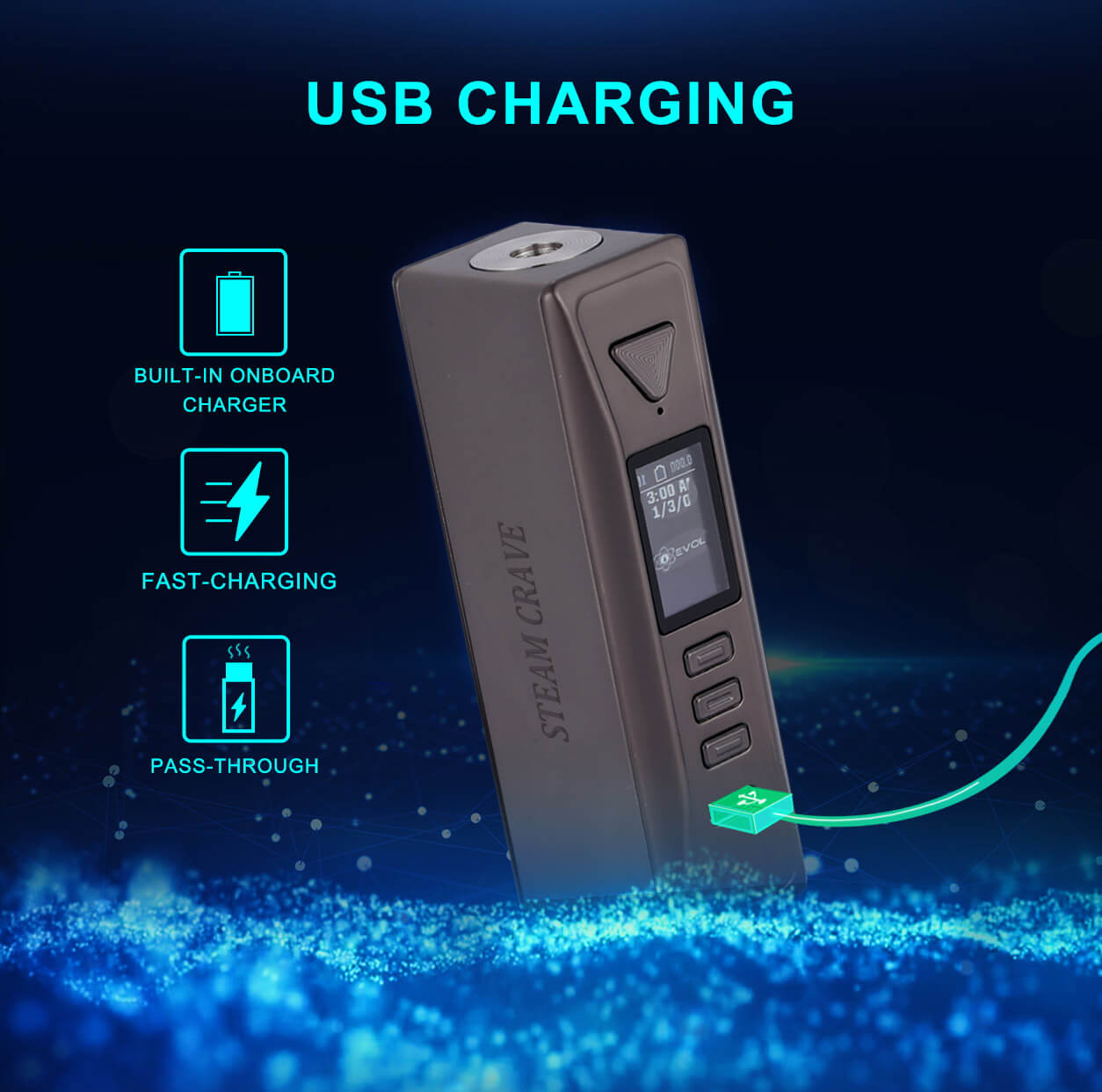 Steam Crave Hadron Mini DNA100C 100W Mod-USB Charging Capable