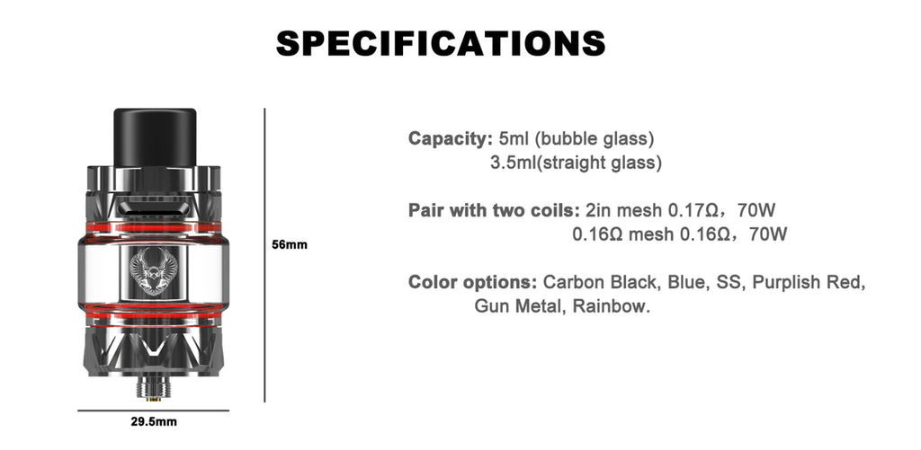 HorizonTech Sakerz Tank 5ml Specifications