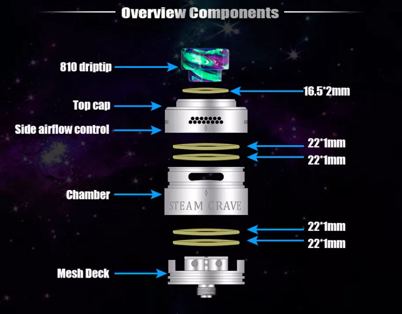 Steam Crave Hadron Mesh RDSA Components - Vapelink Vape Shop Australia