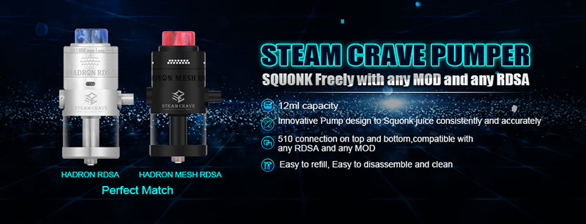 Steam Crave Pumper Squonker Tank 12ml - Introduction - Vapelink Vape Shop Australia