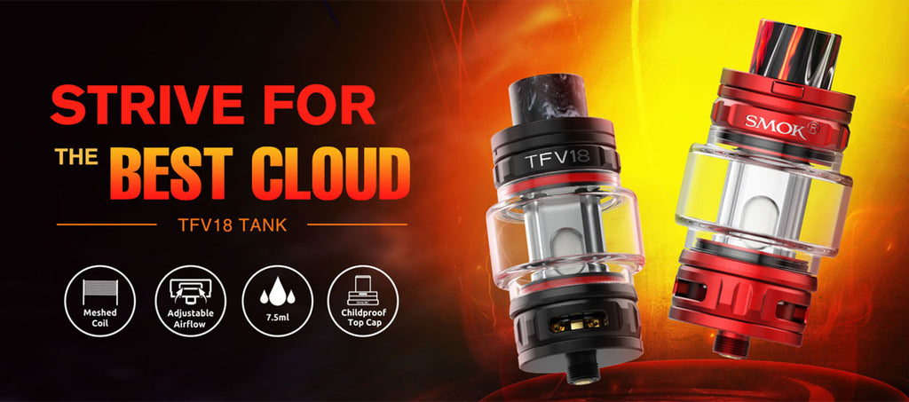 SMOK TVF18 Tank Atomizer 7.5ml | Child-Proof tank atomizer | Smok Vape Kit | Vapelink Australia