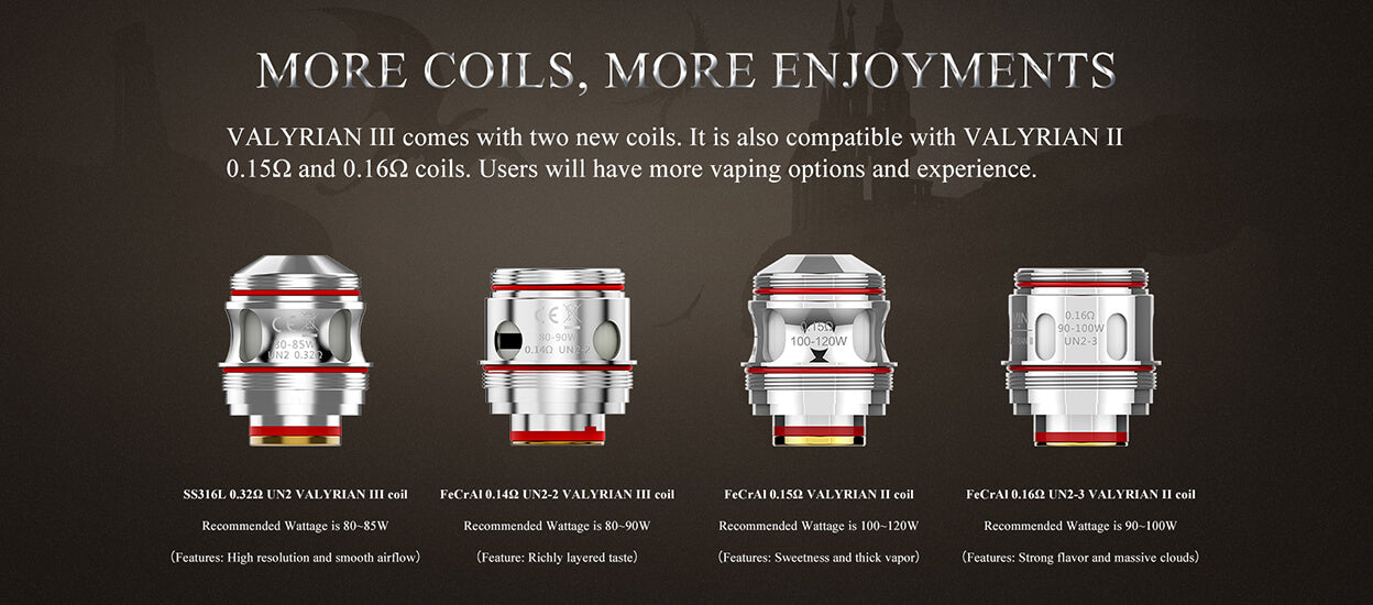 Uwell Valyrian 3 200W Kit 6ml-Coils