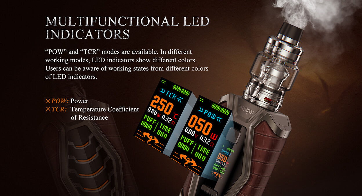 Uwell Valyrian 3 200W Kit 6ml-Multipurpose LED Indicators