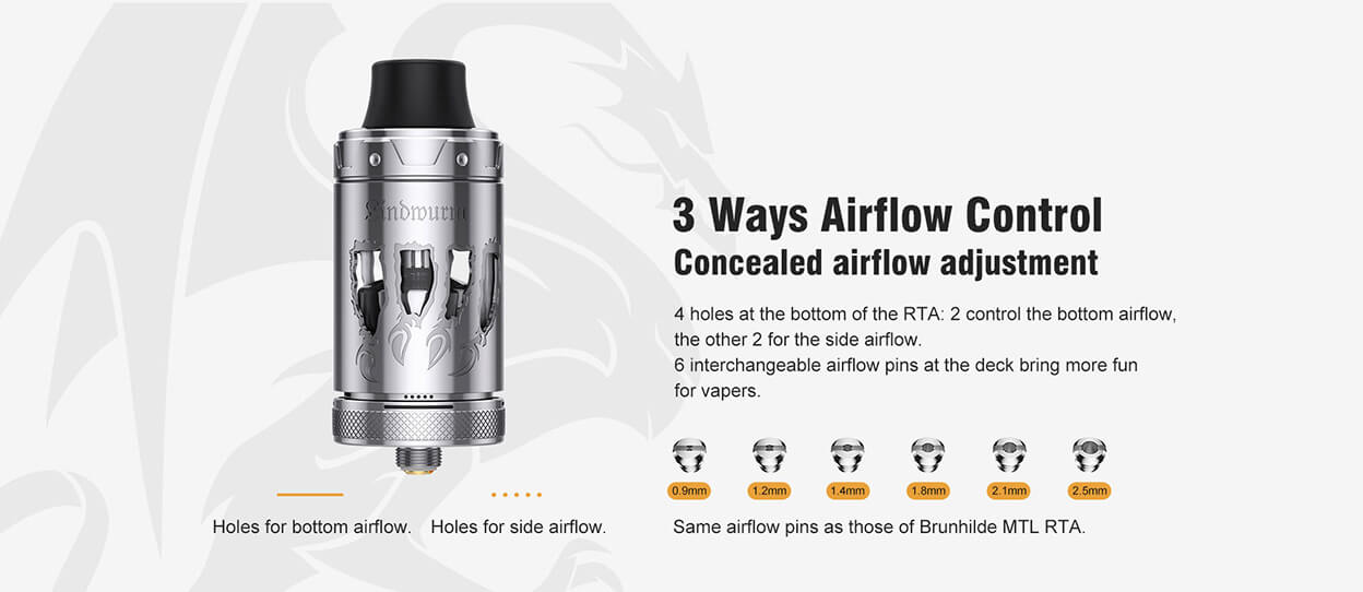 Vapeflly-Lindwurm-RTA-Vapelink Vape Shop Australia - Airflow