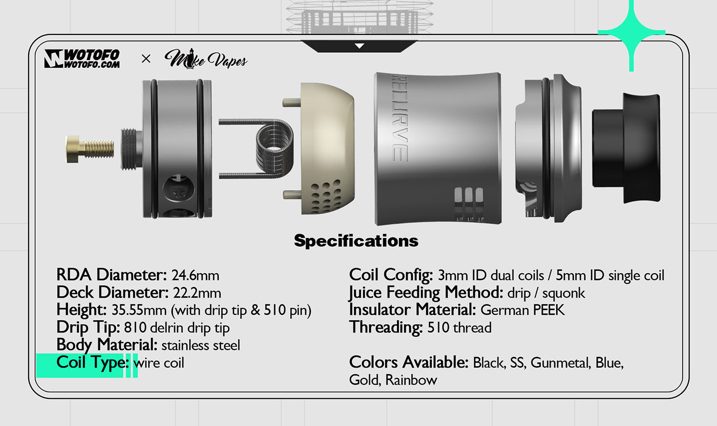 Wotofo Recurve V2 RDA - Components - Vapelink Vape Shop Australia