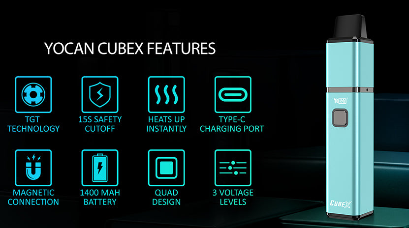 Yocan Cubex Vaporizer Kit 1400mAh - Features