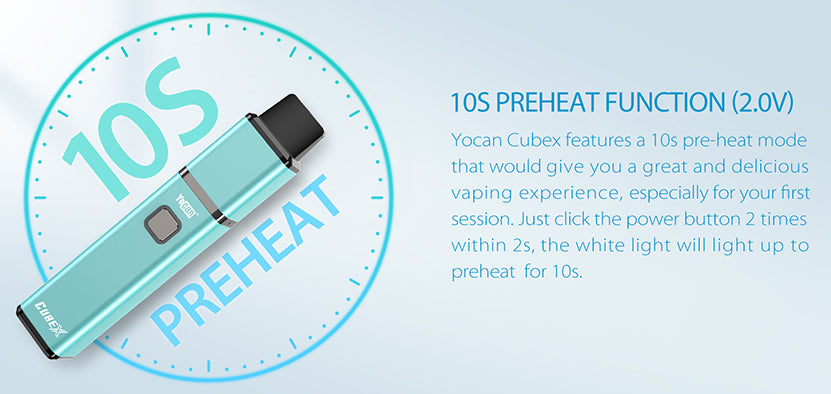 Yocan Cubex Vaporizer Kit 1400mAh - Preheat Function
