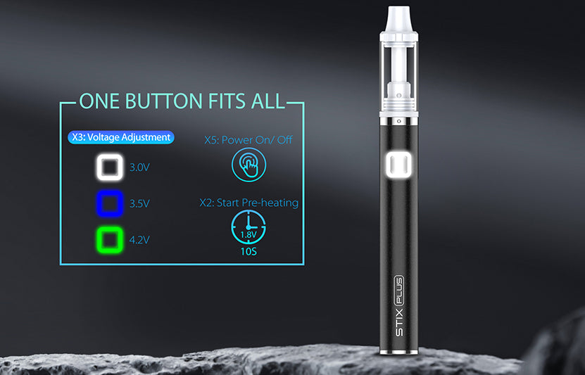 Yocan Stix Plus Vaporizer Vape Pen Kit - One Button Setting