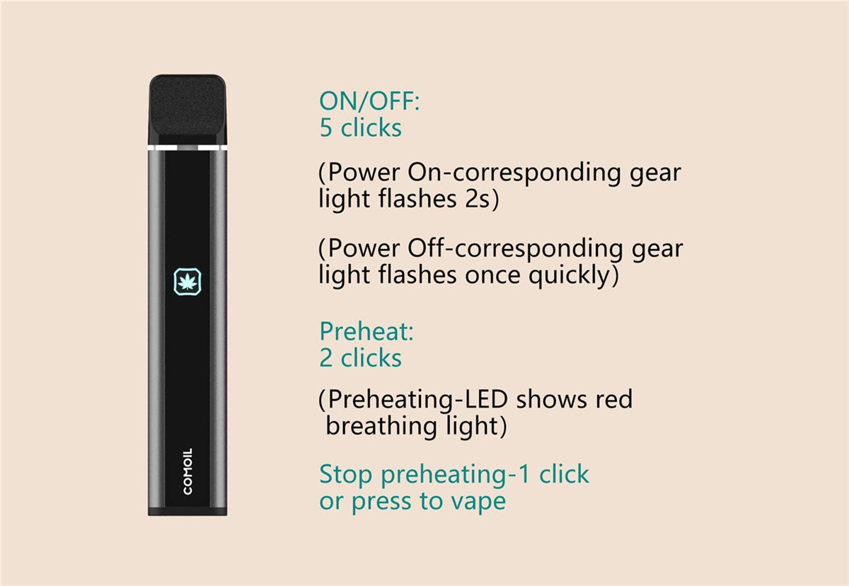 COMOIL Disposable Oil Vaporizer Device - How To Guide