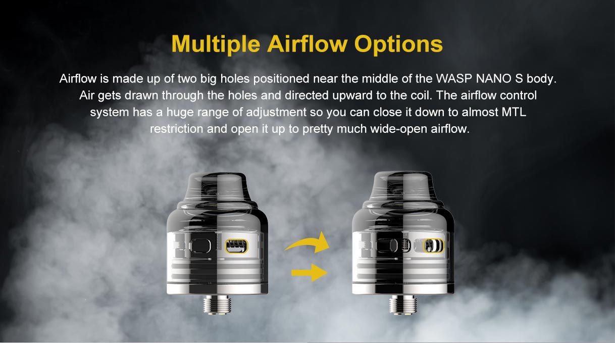 Oumier Wasp Nano S Dual Coil RDA | Multiple Airflow | Vapelink Australia