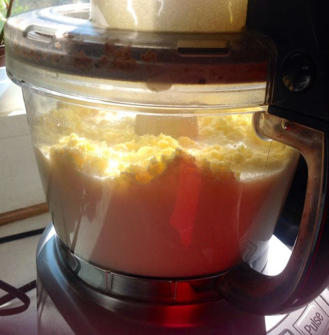 Making butter in a food processor