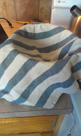 Tight-weave towel for filtering coconut and water mixture