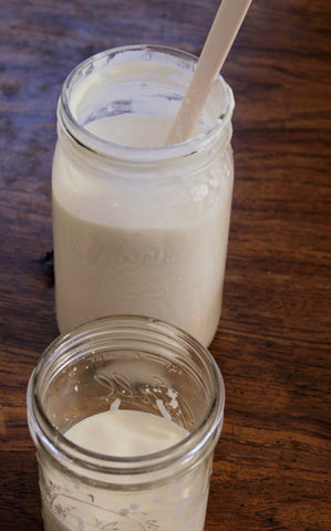 Milk kefir in a jar 