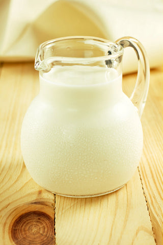 Milk kefir in a glass jar 