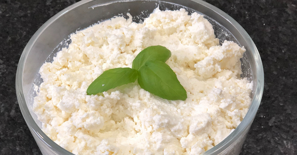 Ricotta is ready to eat.