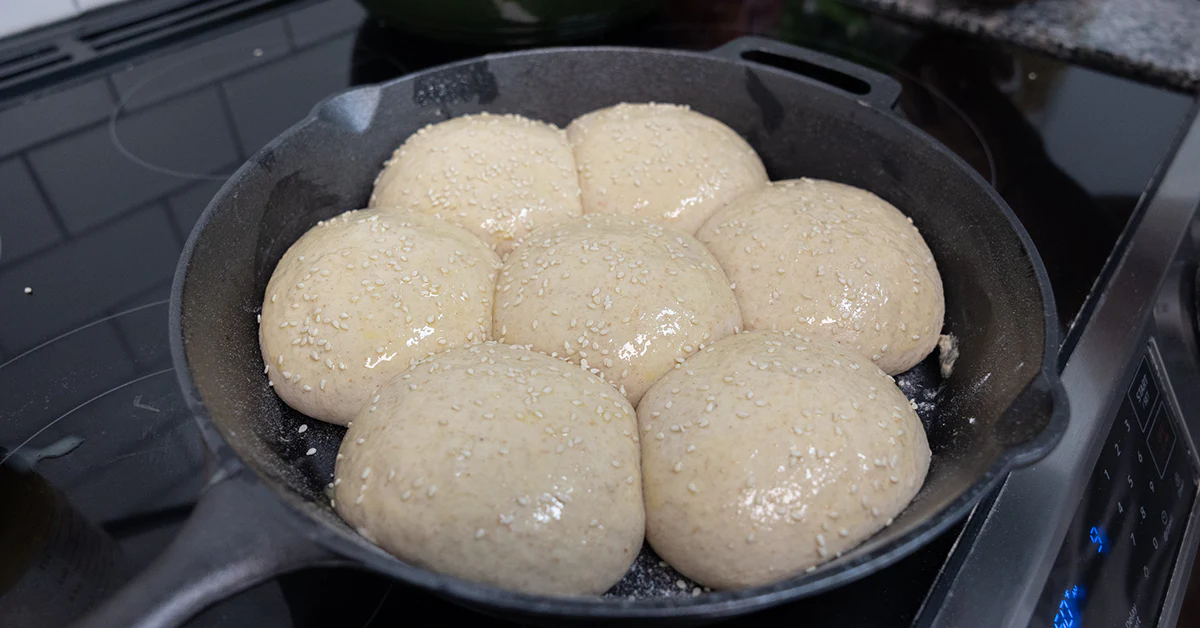 sourdough buns rising