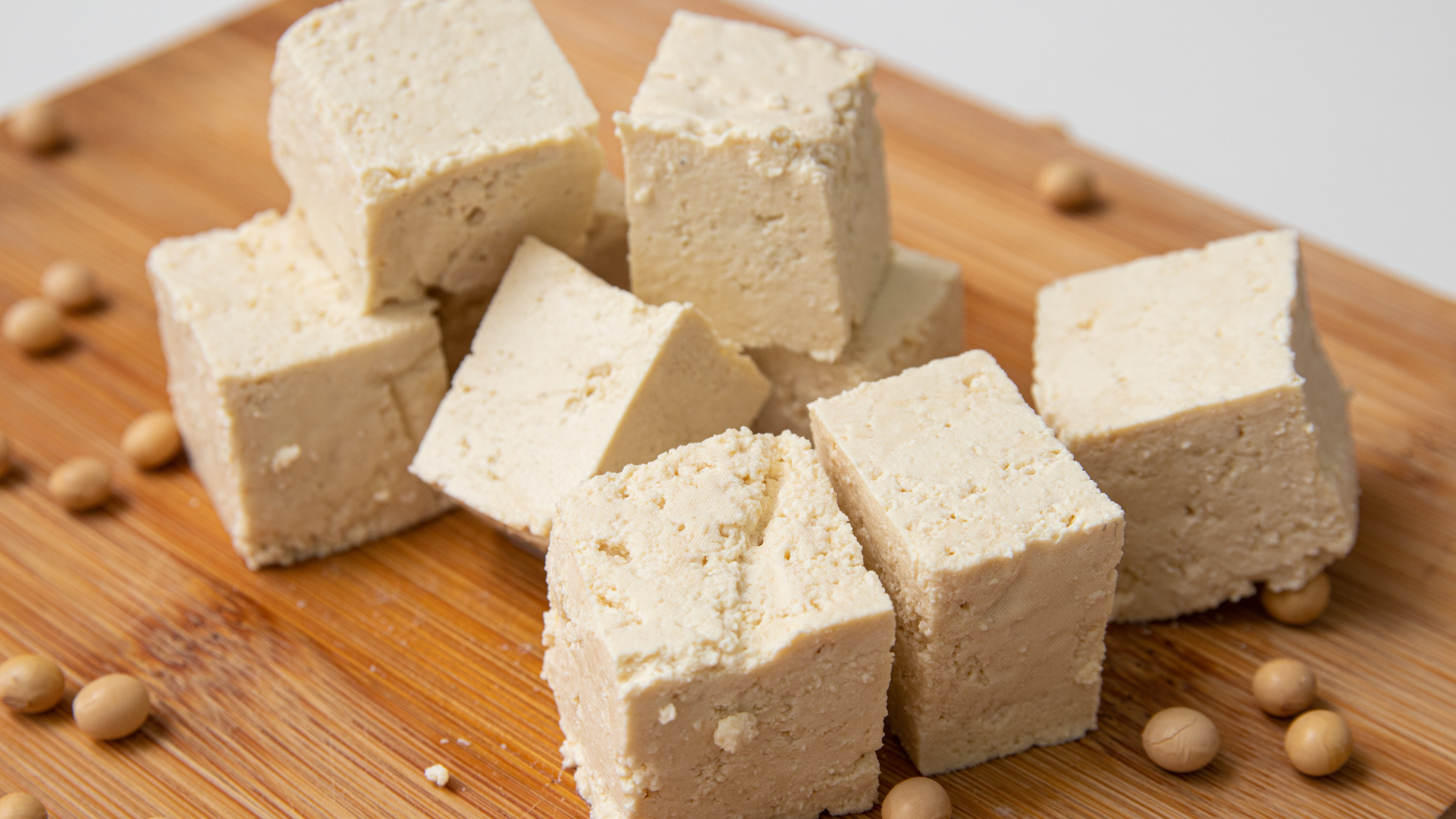 cut tofu after making tofu at home