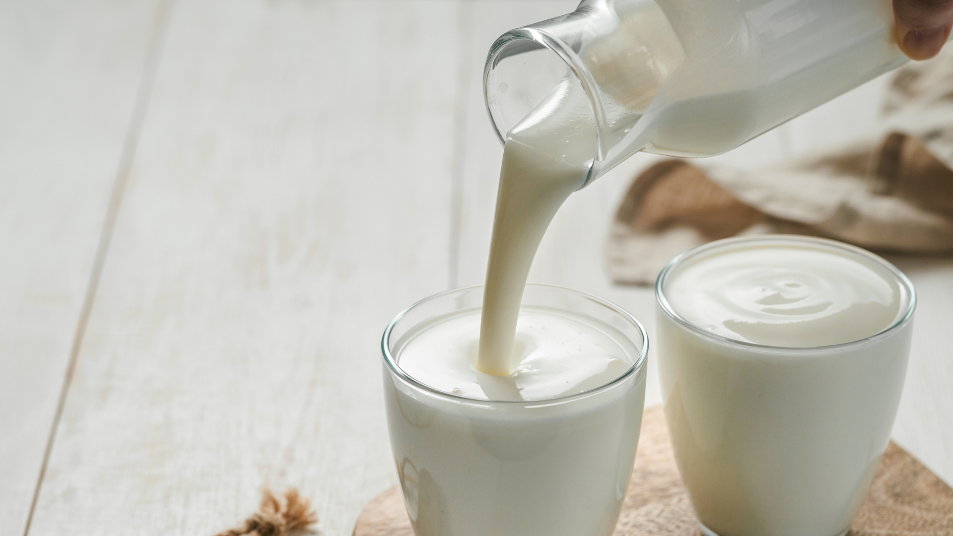 kefir yogurt on a board