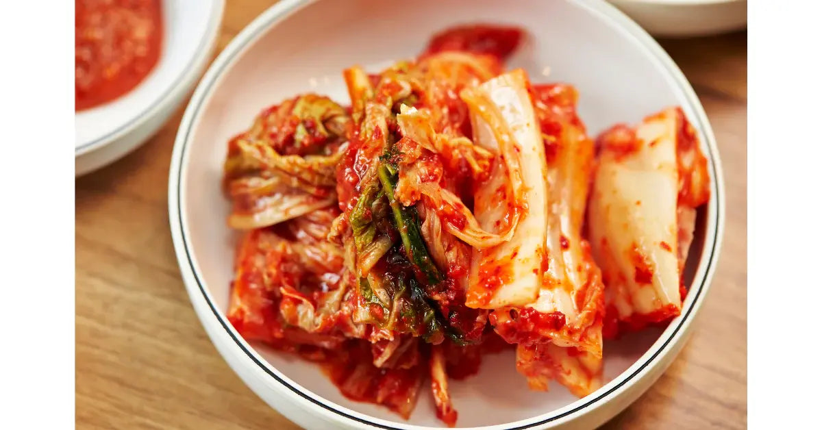 kimchi in a plate