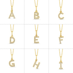 diamond initial pendants from a - i