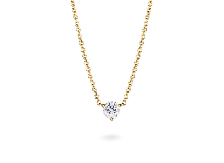 14kt Yellow Gold 1.00ct Lightbox Lab-Grown Solitaire Diamond Pendant –  Independent Jewellers