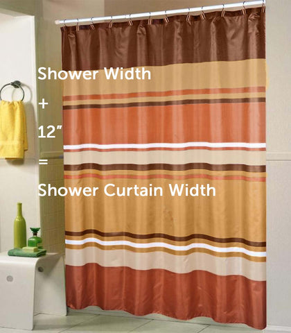 average shower curtain size
